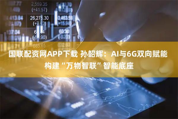 国联配资网APP下载 孙韶辉：AI与6G双向赋能 构建“万物智联”智能底座